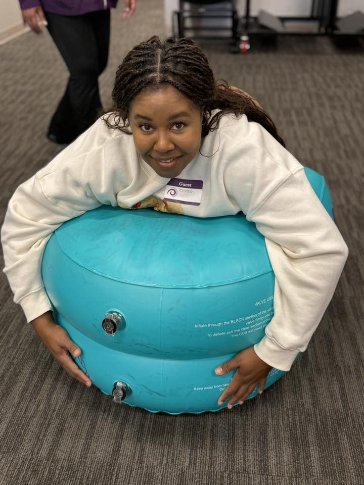 MHN trainee with the inflatable CUB birth support